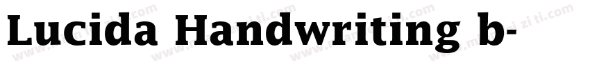 Lucida Handwriting b字体转换